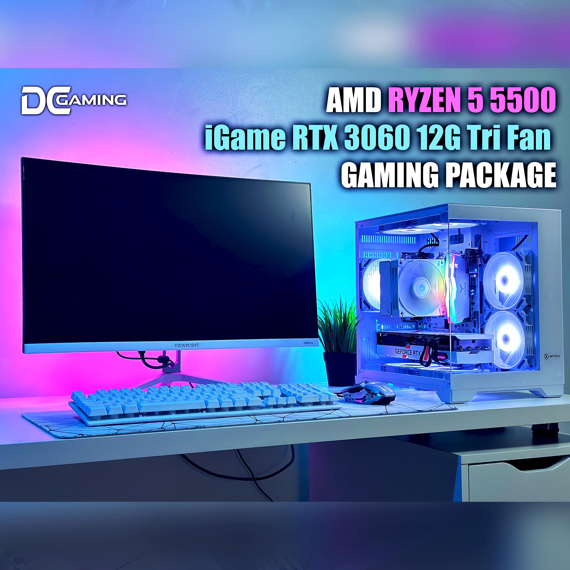 ❄️AMD Ryzen 5 5600 x iGame RTX 3060 12G Ultra White | DESKTOP PACKAGE